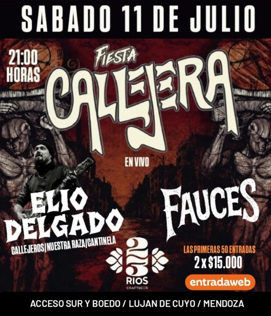 ELIO DELGADO CON LO MEJOR DE CALLEJEROS Banda invitada: FAUCES
