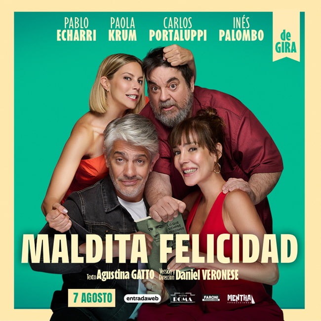 P. ECHARRI, P. KRUM, C. PORTALUPPI E I. PALOMBO presentan MALDITA FELICIDAD, EN SAN RAFAEL