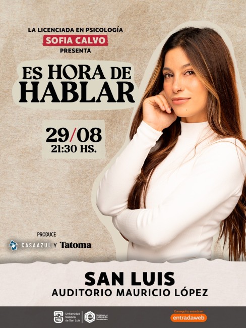 SOFIA CALVO EN SAN LUIS presenta ES HORA DE HABLAR